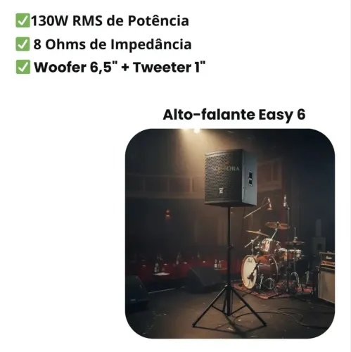 Som profissional completo K-Áudio Easy 612