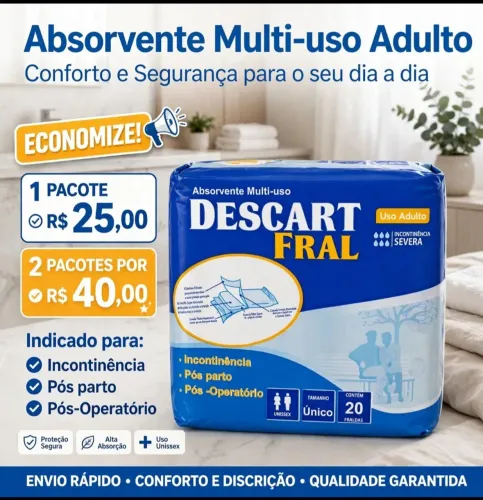 Absorvente multi uso adulto