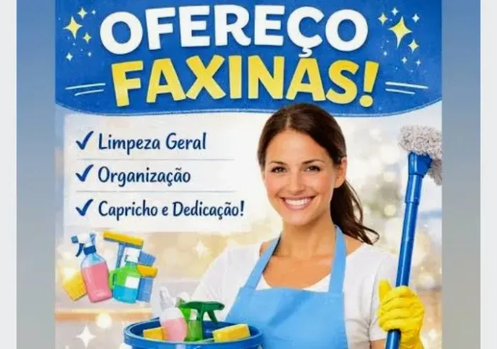 Ofereço meu serviço de limpeza 