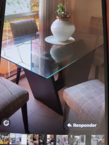 Mesa tampo de vidro 190× 90