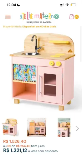 Cozinha Infantil de Madeira