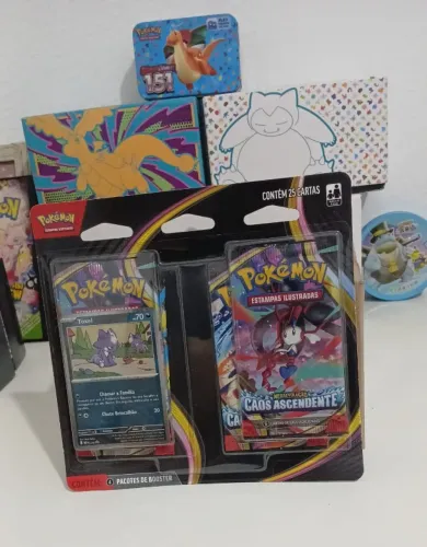 Cartas Pokémon Copag - Blister Quádruplo - Megaevolução 4 - Caos Ascendente