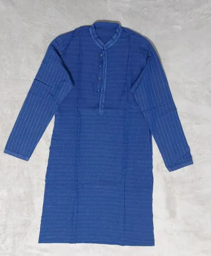 Kurta Indiana Masculina Azul Escuro