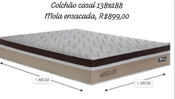 Colchão Absolut casal mola ensacada