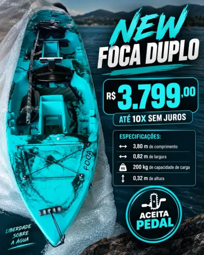 Caiaque duplo New foca azul