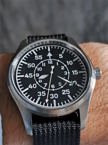 Relógio Flieger Aimimo VH31 varredura de segundos