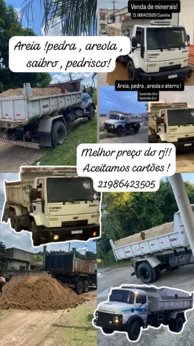 Areia , pedra , areola , aterro , pedrisco e terra preta ! Envio imediato 