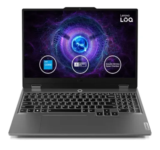 Notebook Gamer Lenovo LOQ AMD Ryzen 5 3.2GHz / Memória 16GB / SSD 512GB / 15.6"