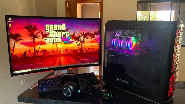 PC GAMER COMPLETO + AOC AGON 32? CURVO 144Hz | RX 580 8GB | 16GB RAM