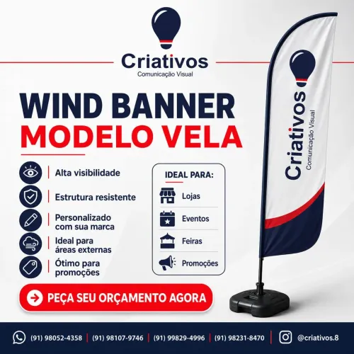 Wind Banner Modelo Vela