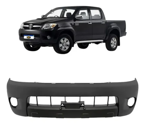 Parachoque Dianteiro Toyota Hilux 2005 2006 2007 2008 Preto Liso