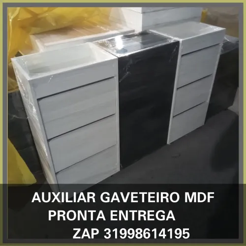 AUXILIAR GAVETEIRO MDF PRONTA ENTREGA