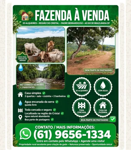 Fazenda a venda no Município de Padre Bernardo GO