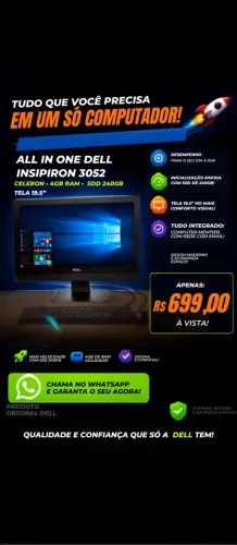Dell Allinone 3052 04 GB Ram SSD 240 GB