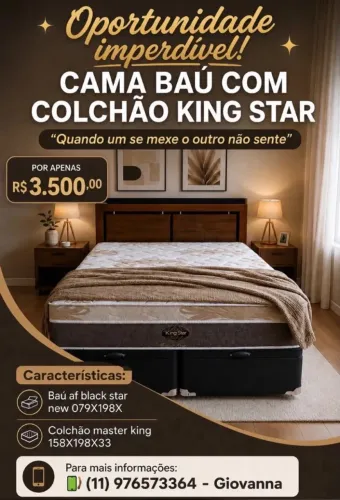 Cama baú queen
