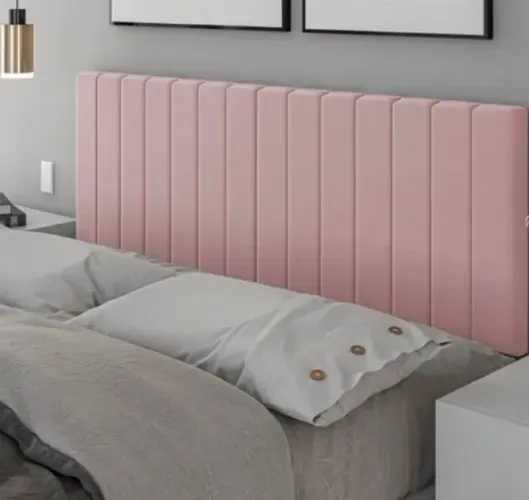 Cabeceira modular rosa