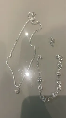 Promoção colar de prata 925 com pulseira, feminino