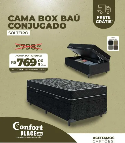 CAMA BOX BAU SOLTEIRO CONJUGADA