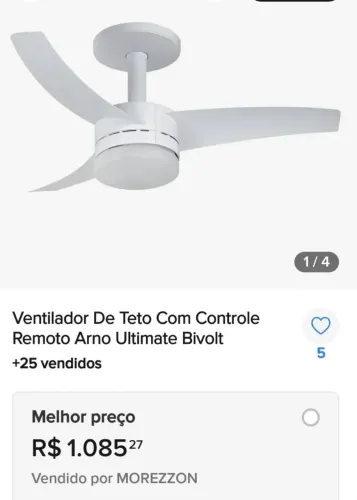 Ventilador de teto Arno