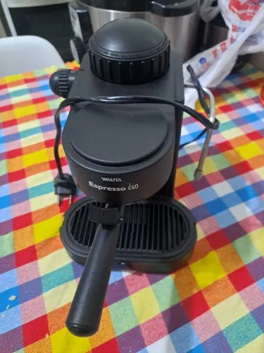 cafeteira Philips Walita Espresso Duo preta.