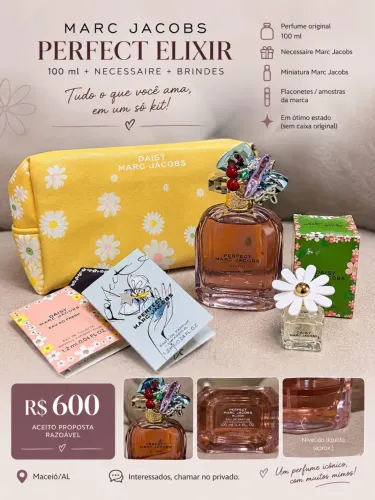 ? MARC JACOBS PERFECT ELIXIR ? 100 ML ? + necessaire + miniatura + flaconetes Marc Jacobs