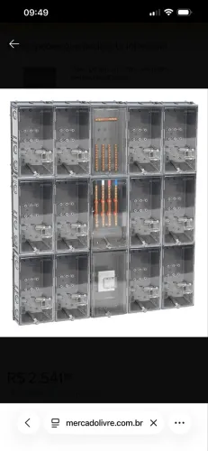 Quadro p/ 12 medidores pvc