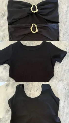 3 bodys preto - tamanho M