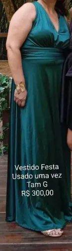 Vestido festa longo Verde