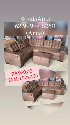 Sofá de canto 6 lugares @