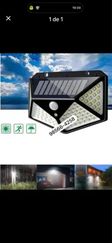 Luminária solar com sensor 
