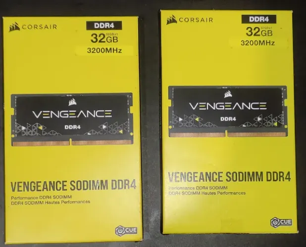 64GB DDR4 SODIMM Corsair Vengeance 3200Mhz (2x32Gb) - CMSX32GX4M1A3200C22