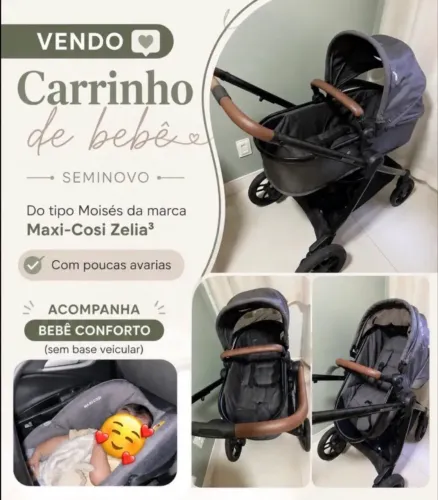 Vendo carrinho de bebê Max cosi 3 em 1