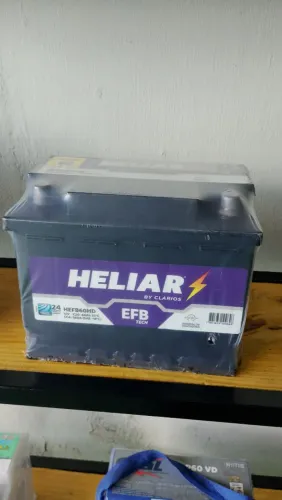 Bateria heliar 60AH tecnologia EFB 24 meses de garantia primeira linha do mercado ?