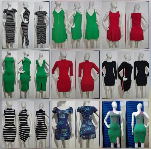 Lote 9 Vestidos Femininos Tam P - Semi-novos (Midi, Curtos e Canelados)