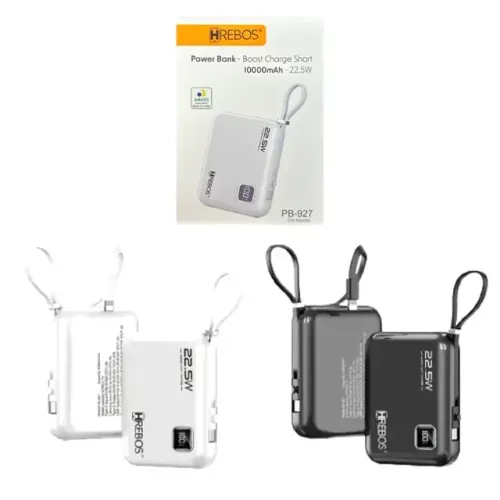 Lacrado Power Bank Boost Charge Short 10000mAh 22.5W HREBOS PB-927