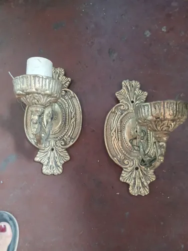 Arandelas colonial vintage latão (bronze)