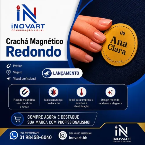 CRACHA MAGNÉTICO REDONDO