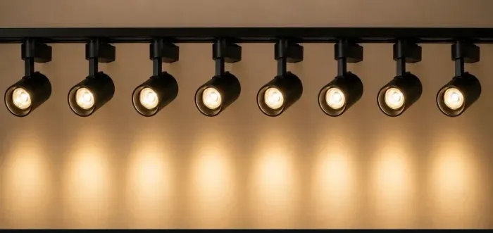 2 trilhos com spot de led 
