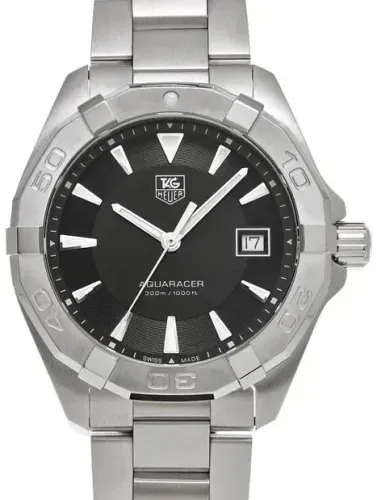 relógio TAG Heuer Aquaracer A quartzo, 41 mm, Aço WAY1110.BA0928 preto