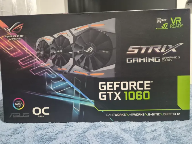 Placa de Vídeo ASUS ROG STRIX GTX 1060 6GB OC Edition - Com Caixa