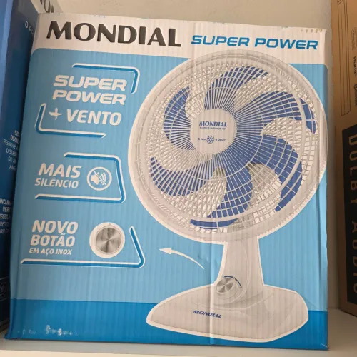 Ventilador de Mesa Mondial VSP-40-W Super Power 40CM Branco 110V *Novo, na caixa