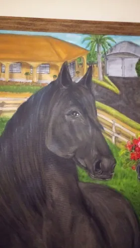 Quadro pintura cavalos 