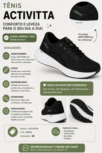 Tênis Feminino Actvitta Esportivo USADO
