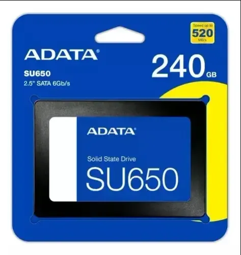 SSD 240GB Adata SU650 SATA III - Alta Performance e Velocidade - Novo - Lacrado