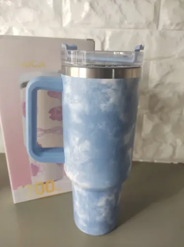 Copo Grande 1200 ML Azul Estampado 