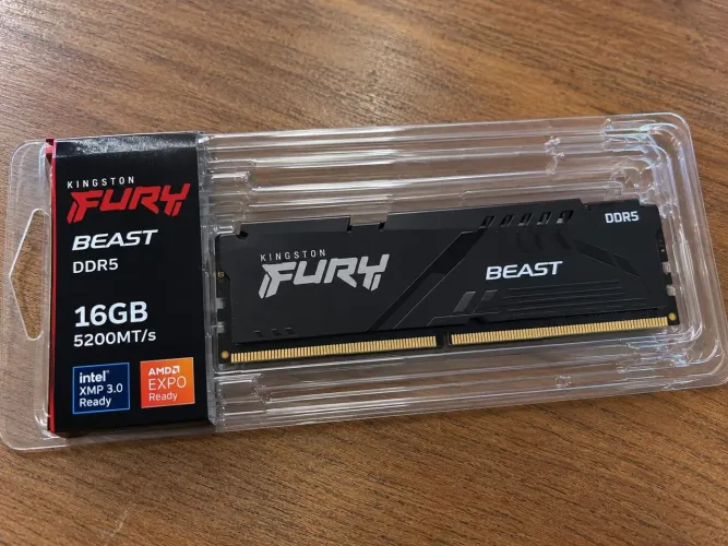 Memória Kingston Fury Beast DDR5 16GB 5200MHz (sem rgb) NOVO lacrado