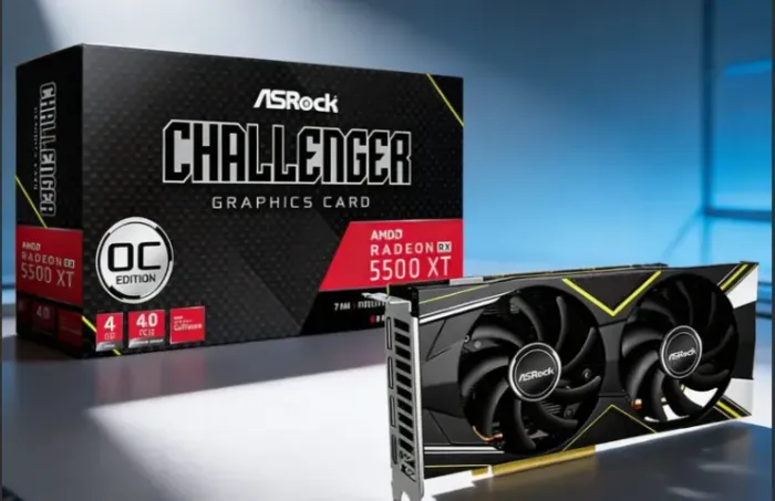 Placa De Vídeo Asrock Challenger Radeon Rx 5500 Xt 4gb