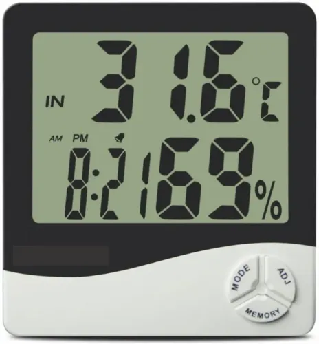 Termo Higrômetro Digital Lcd HTC-1 B-Max C Relógio e Alarme