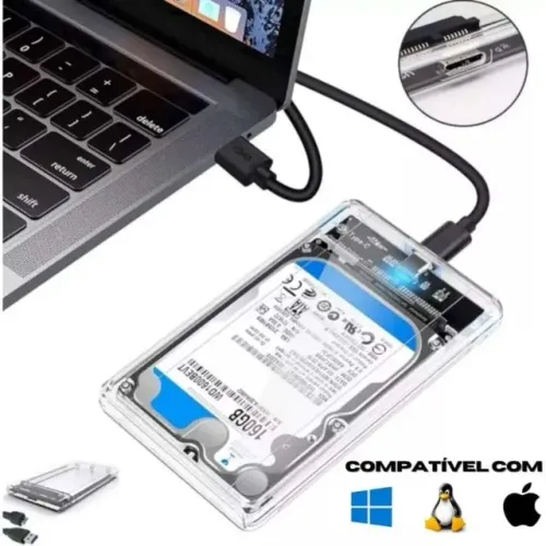 HD externo slim 500gb - Serve PS5 PS4 PS3 Xbox CFTV PC - Promoção