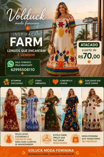 Vestidos Longos inspiração FARM
